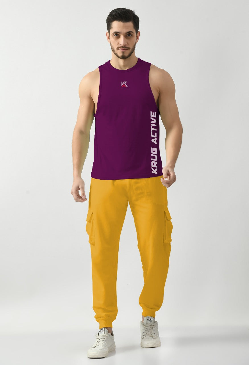 Grape Violet Gym Tank Tops For Mens
