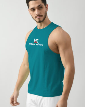 Breezy Green Gym Tank Top with Hoodie