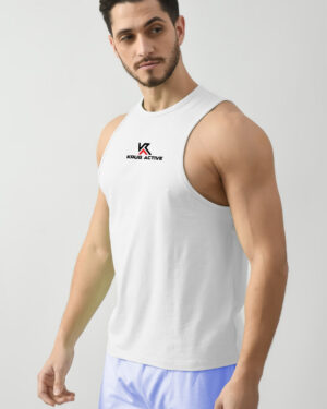 Ivory White Tank Top with Hoodie